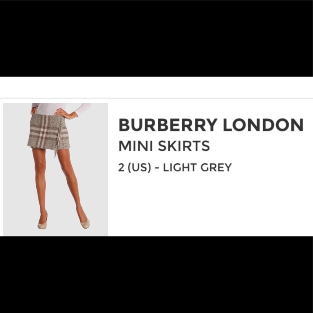 Burberry London wool wrap blanket mini skirt